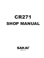 Preview for 1 page of Sakai CR271 Shop Manual