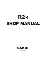 Предварительный просмотр 1 страницы Sakai R2-4 Shop Manual