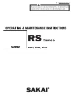 Sakai RS Series Operating & Maintenance Instructions предпросмотр