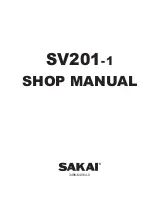 Предварительный просмотр 1 страницы Sakai SV201-1 Shop Manual