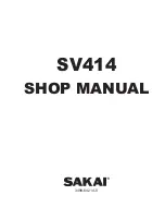 Sakai SV414 Shop Manual preview