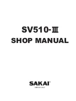 Sakai SV510-III Shop Manual предпросмотр