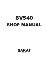 Предварительный просмотр 1 страницы Sakai SV540 Series Shop Manual