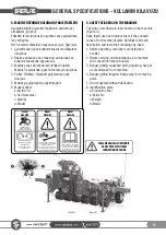 Preview for 11 page of SAKALAK SK-PHM BERAT Operator'S Manual And Spare Parts