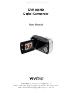 Sakar VIVITAR 808HD User Manual preview