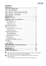 Preview for 2 page of Sakura SXAO-110HAS Installation And Service Manual