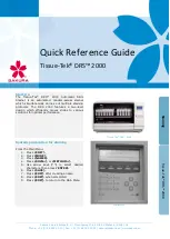 Sakura Tissue-Tek DRS 2000 Quick Reference Manual предпросмотр