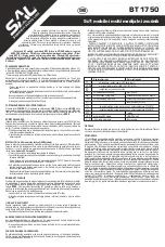 Предварительный просмотр 7 страницы SAL BT1750 Instruction Manual