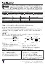 Предварительный просмотр 1 страницы SAL SGW3BTAM Installation And Warranty Instructions