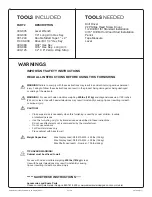 Предварительный просмотр 2 страницы Salamander Designs D2/347AMXL Assembly Instructions Manual