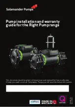 Salamander Pumps Right Pump Series Installation And Warranty Manual preview