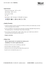 Preview for 2 page of SAled Australia SL 62113 Installation Manual