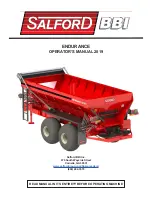 Salford BBI ENDURANCE Operator'S Manual preview