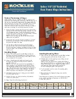 Preview for 1 page of SALICE 110 3/8" Rabbet Instructions