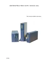 Salicru UNINTERRUPTIBLE POWER SUPPLY ADVANCE series User'S Manual, Installation And Start-Up preview