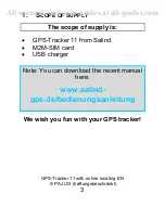 Preview for 3 page of Salind GPS Tracker 11 Manual