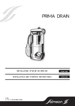 Preview for 1 page of salmson PRIMA DRAIN Installation And Starting Instructions