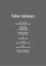 Preview for 13 page of Salon Ambience GRAVITY ACC/155 User Manual