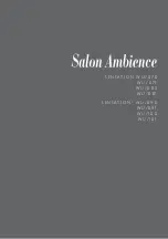 Salon Ambience SENSATION WU/070 Manual preview