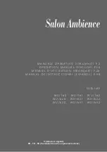 Salon Ambience Sublime WU/160 Operation Manual preview