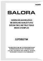 Preview for 1 page of Salora 32FSB2704 Operating Instructions Manual