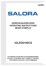 Salora 32LED8100CS Operating Instructions Manual предпросмотр