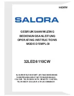 Salora 32LED8110CW Operating Instructions Manual preview