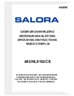 Preview for 1 page of Salora 48UHL9102CS Operating Instructions Manual