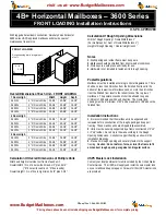 Salsbury Industries 3600 Series Installation Instructions предпросмотр