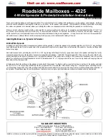 Salsbury Industries 4325 Installation Instructions предпросмотр