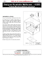 Salsbury Industries 4325D Installation Instructions Manual предпросмотр