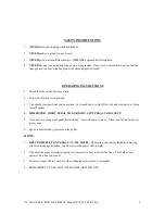 Preview for 5 page of Salsco 09074 Operator And Parts Manual