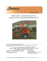 Preview for 1 page of Salsco 635CSV Operator And Parts Manual