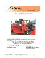 Salsco 810PTO Operator And Parts Manual preview