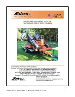 Preview for 1 page of Salsco CRV 0009130 Operator And Parts Manual