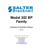 Salter Brecknell 302 BP Series Operation & Calibration Manual preview