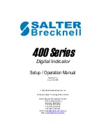 Предварительный просмотр 1 страницы Salter Brecknell 400 Series Setup & Operation Manual