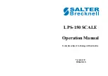 Предварительный просмотр 1 страницы Salter Brecknell LPS-150 Operation Manual