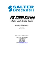 Salter Brecknell PALLET RUNNER 3000 Operation Manual preview