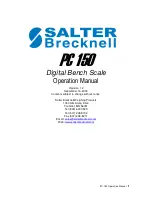 Предварительный просмотр 1 страницы Salter Brecknell PC 150 Operation Manual