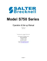 Предварительный просмотр 1 страницы Salter Brecknell S750 Series Operation/Setup Manual