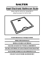 Salter Housewares Inset Electronic Bathroom Scale Instruction Manual preview