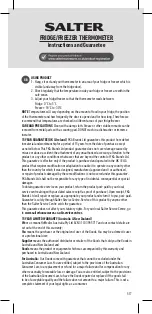 Salter 517 Instructions And Guarantee preview
