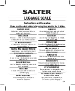 Preview for 1 page of Salter 9500 Instructions And Guarantee