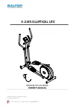 Salter E-2195 ELLIPTICAL LITE Owner'S Manual preview