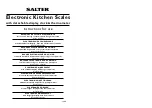 Preview for 1 page of Salter SL2015-1 Instructions For Use Manual