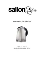 Salton elite SECK22 Instructions And Warranty preview
