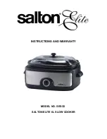 Salton elite SESC6 Instructions And Warranty preview