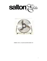 Salton elite SFF 18 User Manual предпросмотр