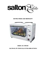 Предварительный просмотр 1 страницы Salton elite SFMK01 Instructions And Warranty